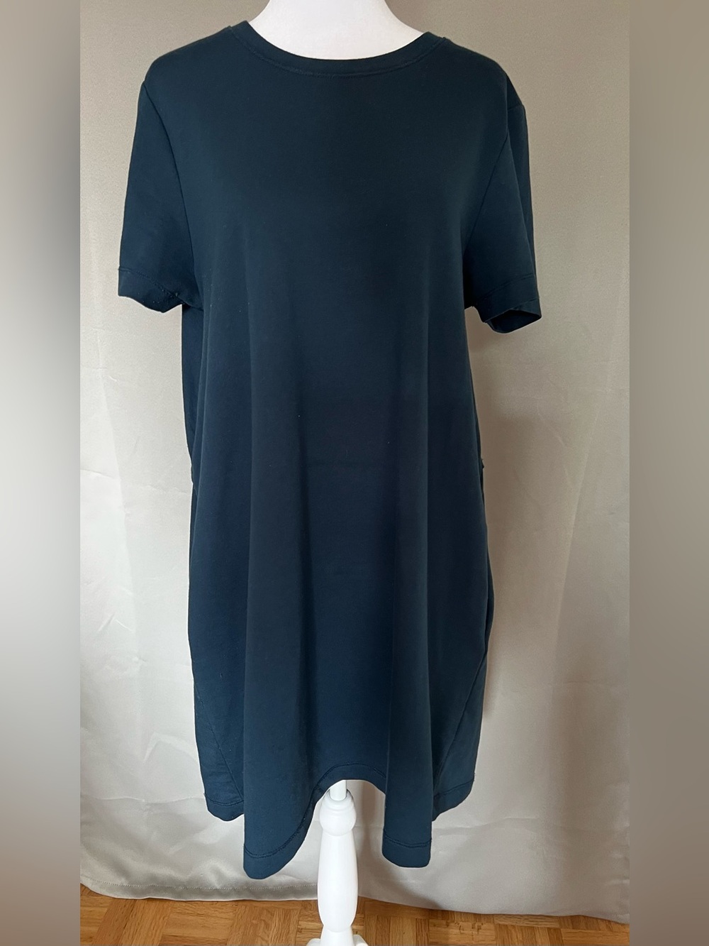 Sweaty Betty Blue Crewneck Short-Sleeve Dress